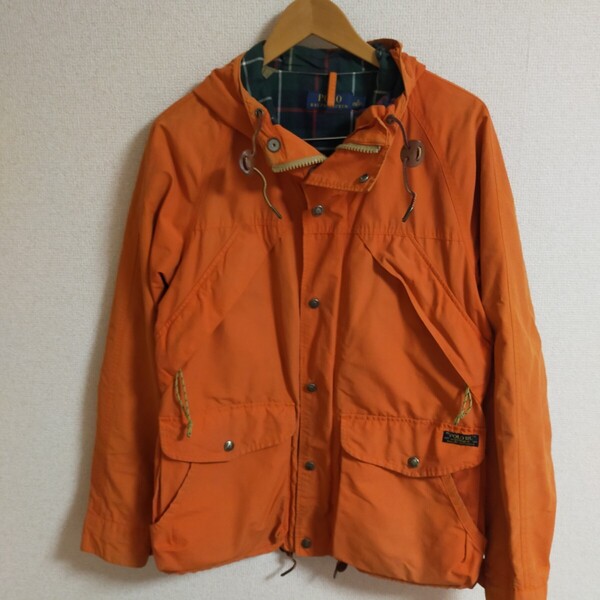 POLO RALPH LAUREN ポロ ラルフローレン マウンテンパーカー ナイロンジャケット S オレンジ