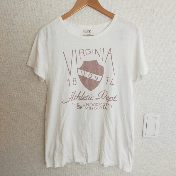J.S Homestead JOURNAL STANDARD ジャーナルスタンダード VIRGINIA プリントTシャツ 半袖 42 ホワイト(白)