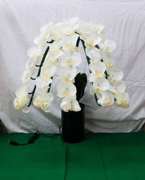 【展示品特価】盆提灯 造花 グランドルミナスLED 胡蝶蘭 5本立 現品