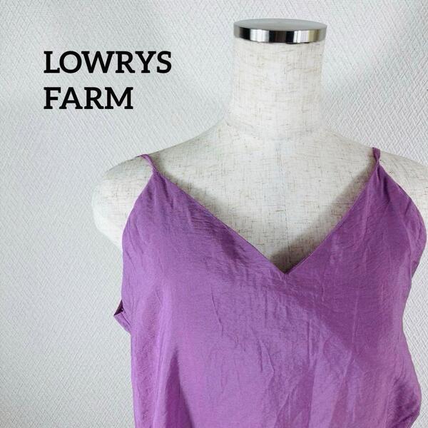 LOWRYS FARMローリーズファーム パープル キャミロングワンピース