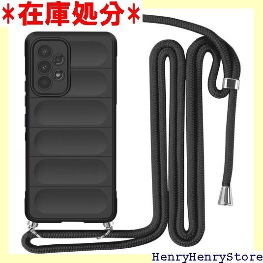 Galaxy A53 5G ケース 耐衝撃 肩掛け 斜 ス充電対応 ギャラクシーA53 カバー 縄掛け-ブラック 660