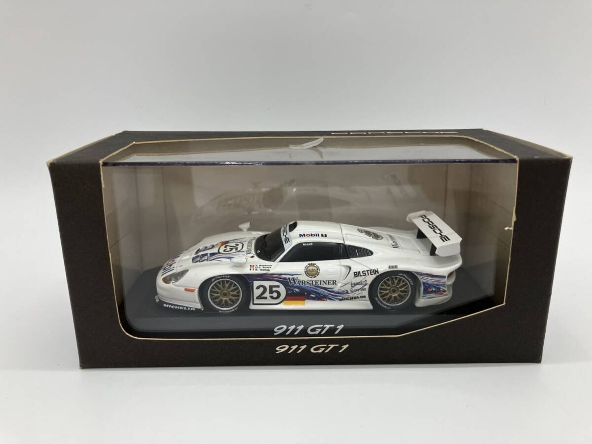 中古品 希少!1/43 ポルシェ純正 ミニチャンプス ポルシェ911 GT1 Yahoo!オークション -「43 911 gt1」(レーシングカー