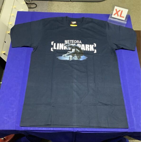 SRXLC2 リンキン・パーク バンドTシャツ XLサイズ 紺色 1 LINKIN PARK 半袖Tシャツ ネイビーブルー