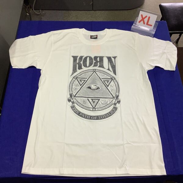 SRXLB1 コーン バンドTシャツ XLサイズ 白 KORN 半袖Tシャツ