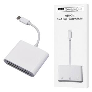 IOS対応 ライトニングケーブル 3in1 SDカード カメラリーダー