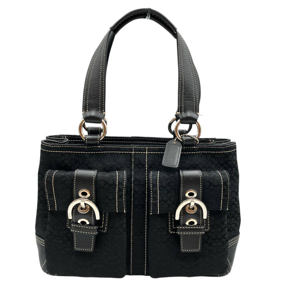 COACH ソーホー ハンドバック シグネチャー ブラック Yahoo!オークション -「コーチ バッグ ソーホーシグネチャー