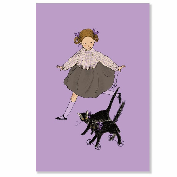 くらはしれい ポストカード 1・2・3 日本 製 グリーティングカード 絵はがき 黒猫 クロネコ ネコ 猫 ねこ パタミン 小物 雑貨