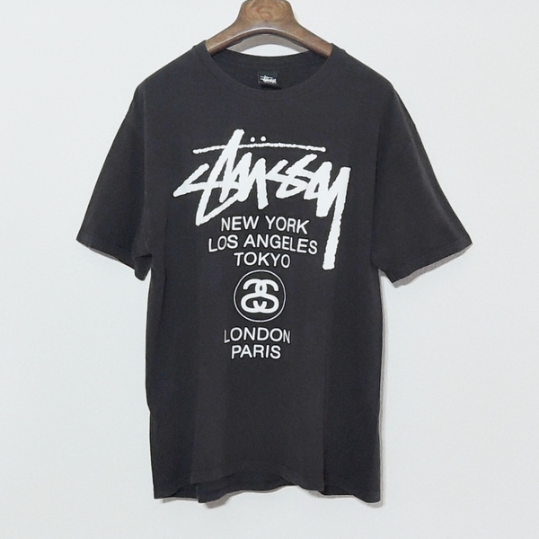 ステューシー STUSSY メキシコ製 ワールドツアー Tシャツ SSロゴ ダブルフェイス M WORLD TOUR トップス 6966