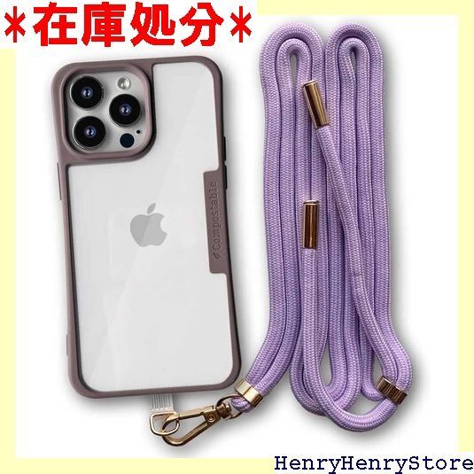 AnglersLife コンポスケース iPhone1 マホショルダー アイフォン 14 カバー モーブパープル 654
