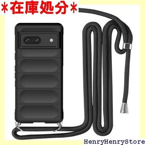 Google Pixel8a ケース ネックストラップ Google Pixel 8A カバー 縄掛け-ブラック 1720