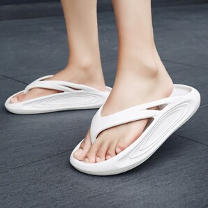 WHT 38/39 24.0-24.5cm リカバリーサンダル ふかふかしたはきごこち 厚底4.5cm ソングタイプ ビーチサンダルタイプ