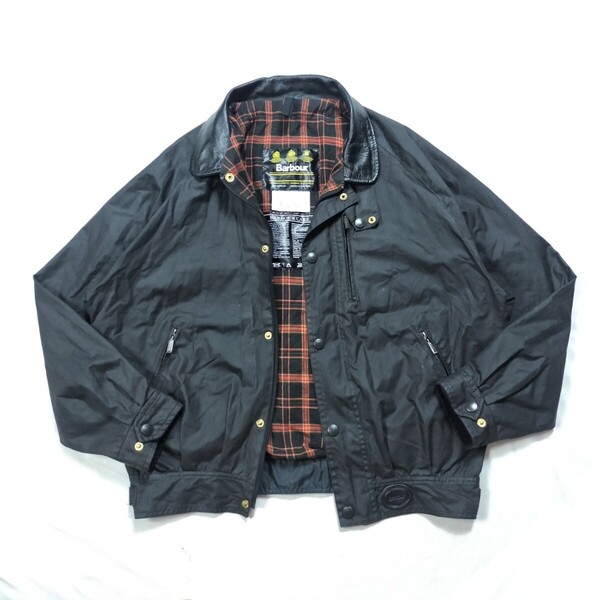 Mint 90s BARBOUR wax cotton blouson M ブラック 黒 バブアー ワックスコットンブルゾン spey