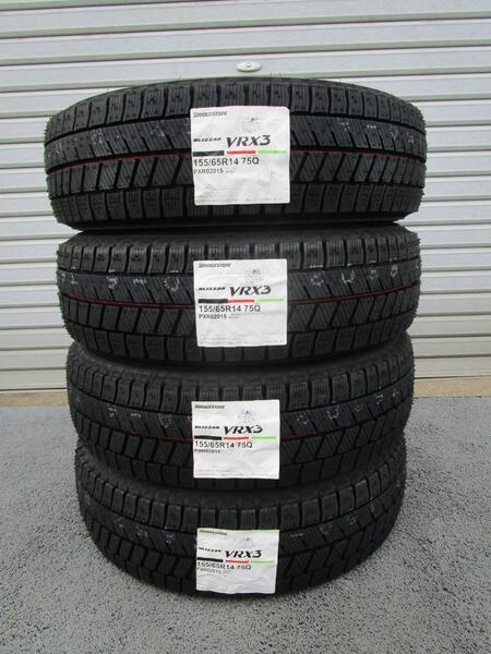 全国送料込☆ブリヂストンVRX3☆155/65R14☆軽自動車N-BOXタントムーヴスペーシアワゴンRデイズデリカミニアルトミラワゴンRスマイル