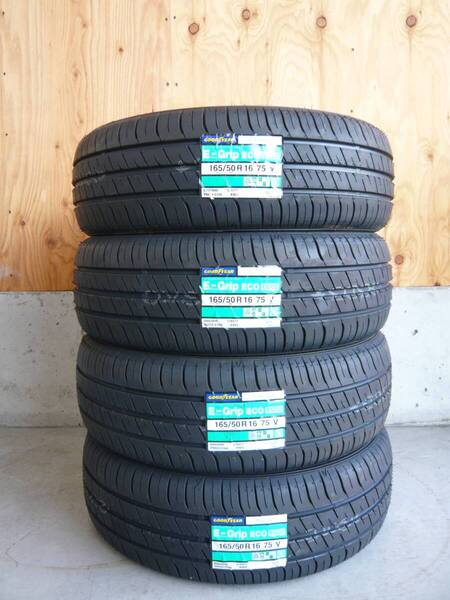 全国送料込み☆グッドイヤーEG02☆165/50R16☆軽自動車N-BOXタントキャストソリオMRワゴンムーブワゴンRラパンデイズミラコペン☆HO
