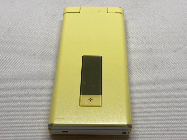 概ね美品 au CDMA SH009 SHARP シャープ 携帯電話 ガラケー イエロー f01e140dd