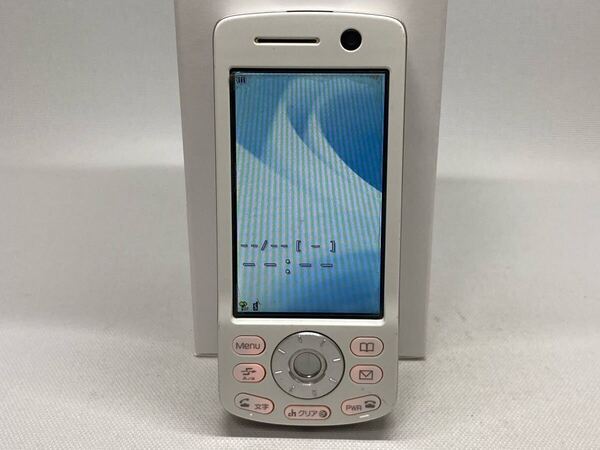 概ね美品 docomo ドコモ FOMA D903i 三菱電機 携帯電話 ガラケー ウィンターホワイト g01a168dd