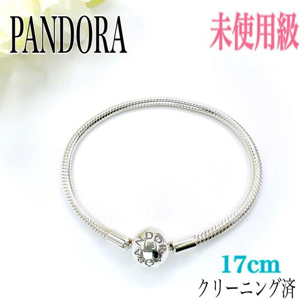 《未使用級》PANDORA pandora パンドラ チャームブレスレット ブレスレット バングル 17cm シルバー 925 アクセサリー 刻印