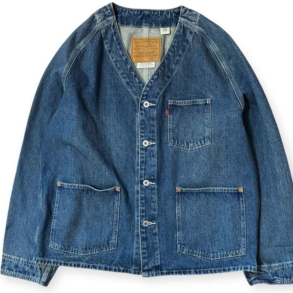雰囲気抜群 Levi's JS別注 25ss UNION ENGINEER CARDIGAN サイズM デニム ノーカラー