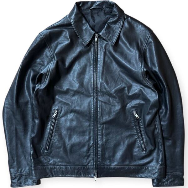 JOURNAL STANDARD 23AW 羊革 W-ZIP シングルライダースジャケット ブラック Mサイズ レザージャケット シープレザー