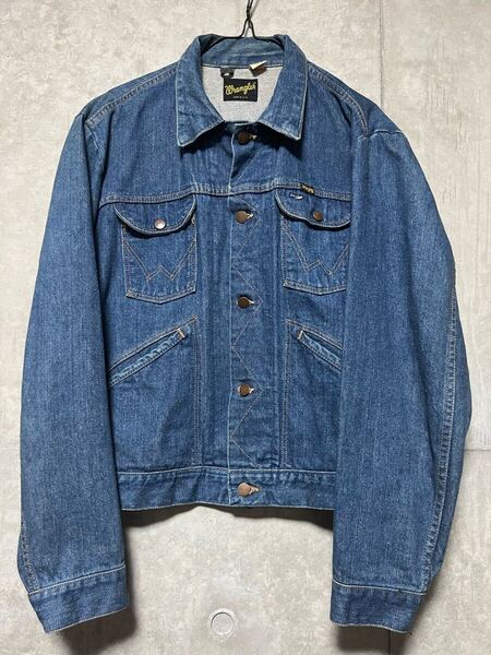 70s ヴィンテージ Wrangler Denim Jacket 124MJ ラングラー デニム ジャケット 46 MADE IN USA アメリカ製 黒タグ オリジナル ビンテージ