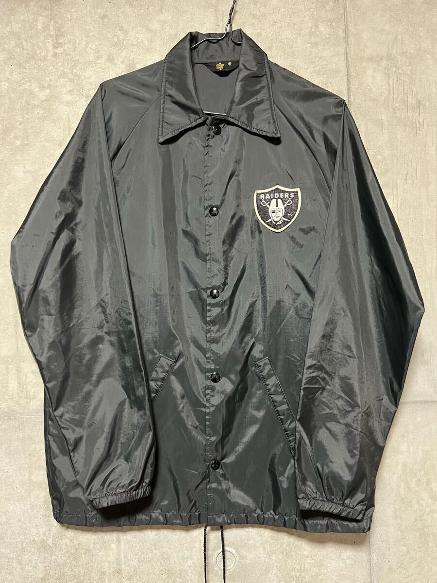 NFL RAIDERS スウェードレザーブルゾン XL 黒 RAIDERS スタジャン ウール XL レイダース チカーノ ジャケット