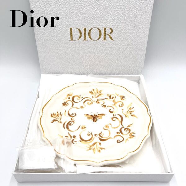 【極美品】Dior ディオール BEE デザートプレート 直径20cm 洋食器 食器 皿 プレート 管理番号1664