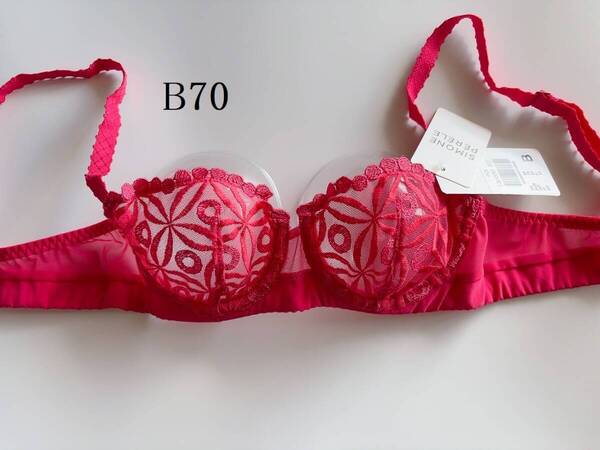 B70☆Simone Perele シモーヌ ペレール INSTANT フランス高級ランジェリーブラ 赤