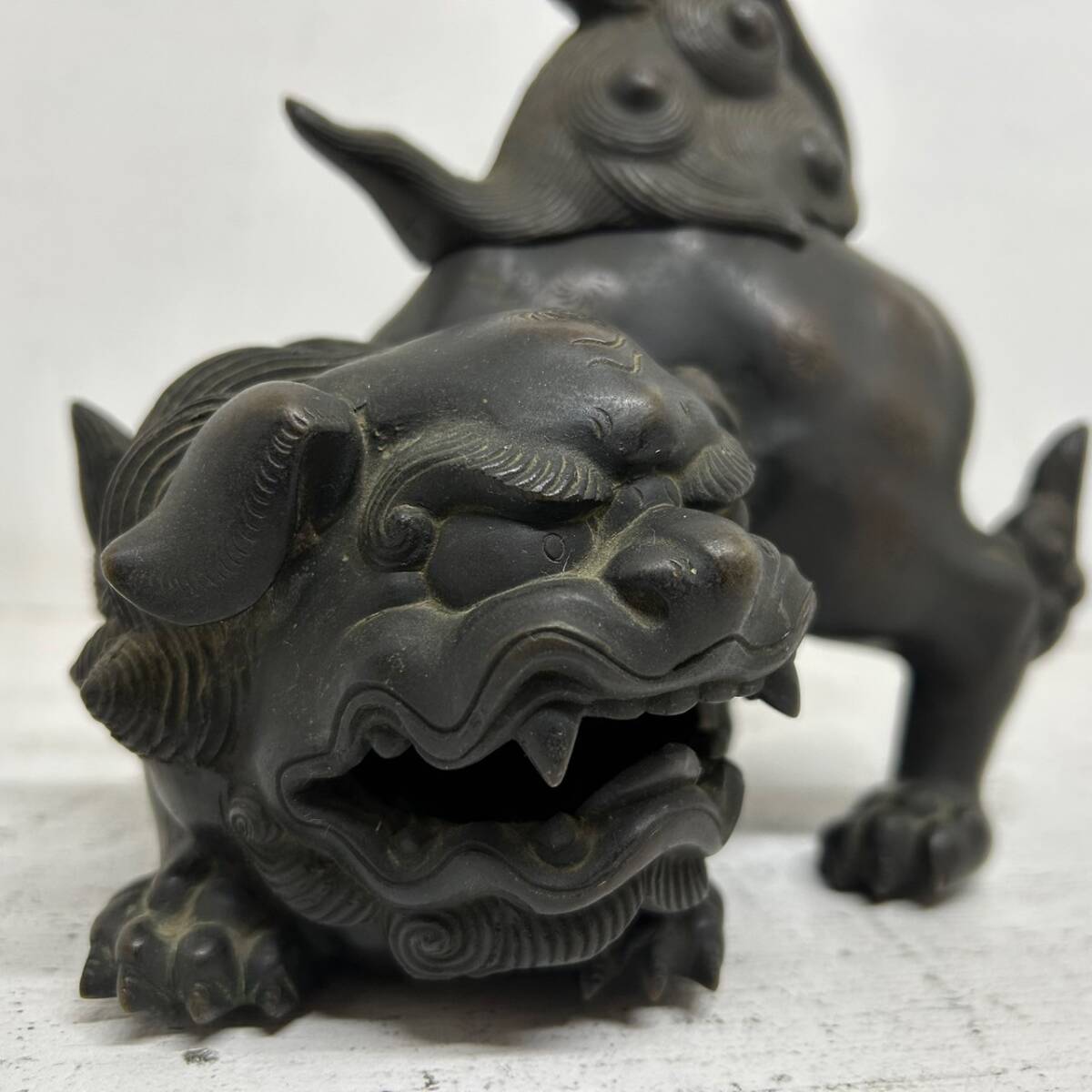 唐獅子 陶器置物 ① Yahoo!オークション -「唐獅子置物」の落札相場・落札価格