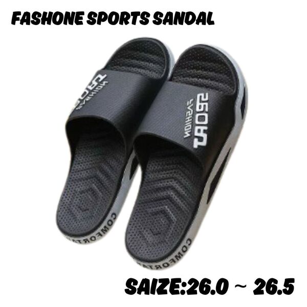 サンダル スリッパ スポーツ メンズ 靴 くつ クロックス 軽量 歩きやすい 通気性 履きやすい ビーチサンダル カジュアル 26.0~26.5 白 黒