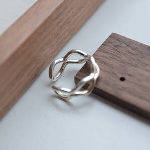オープニングリング 925シルバー レディース ツイストデザイン リング