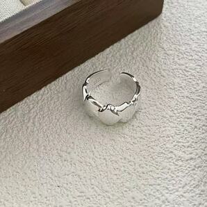 オープニングリング シルバー925 不規則 岩形状リング ユニセックス リング