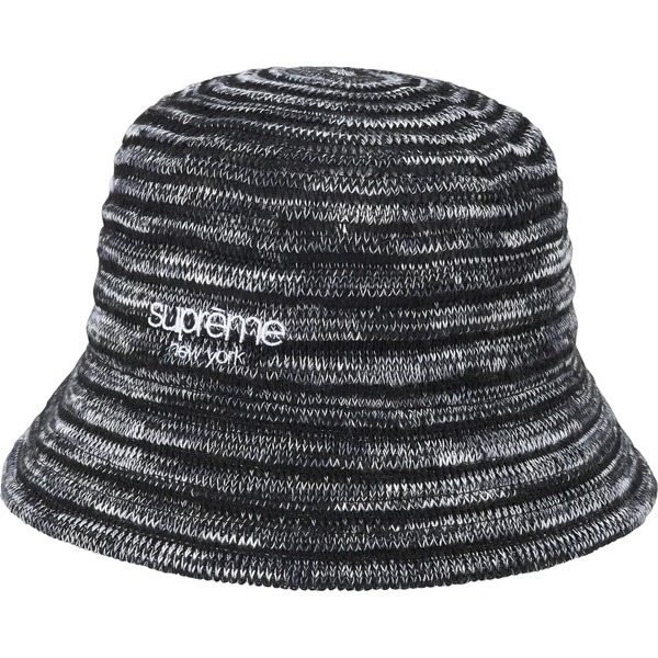 M/L Supreme Open Knit Crusher Black 25SS シュプリーム オープン ニット クラッシャー ブラック ハット ブーニー バケットハット