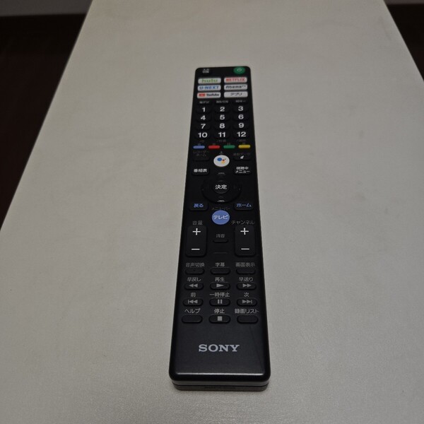テレビリモコン SONY ソニー 型番 RMF-TX400J 動作確認済み中古品