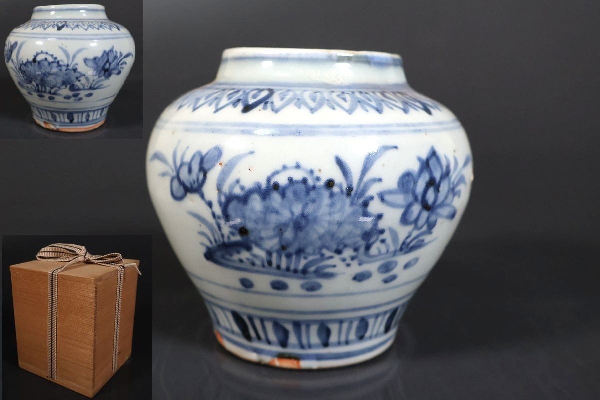 【海】古染付 清中期 人物山水絵小壺 本物保証! 骨董品 時代品 美術品 Yahoo!オークション -「古染付」(明) (中国、朝鮮半島)の落札