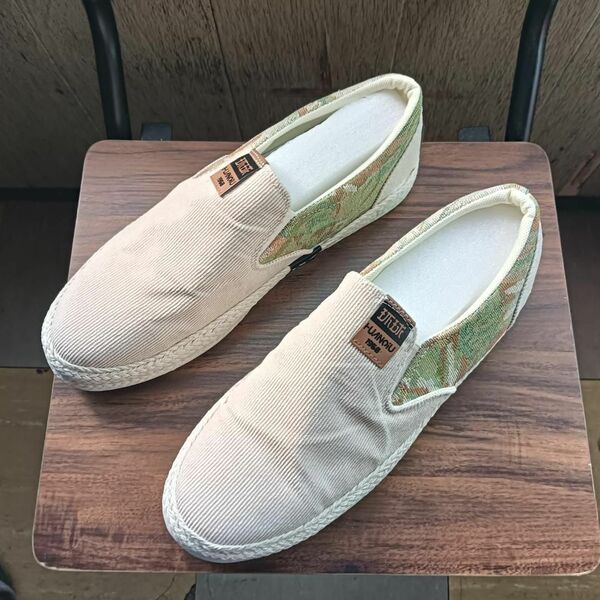新品 26.5cm メンズ スリッポン ベージュ シューズ 靴 43 おしゃれ