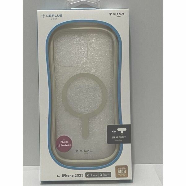 iPhone 15 Pro Max ホワイト ハイブリッドケース f MagSafe対応 ViAMOcharge LN-IL23VMCSL MSソリューションズ 高速充電 ルプラスネクスト