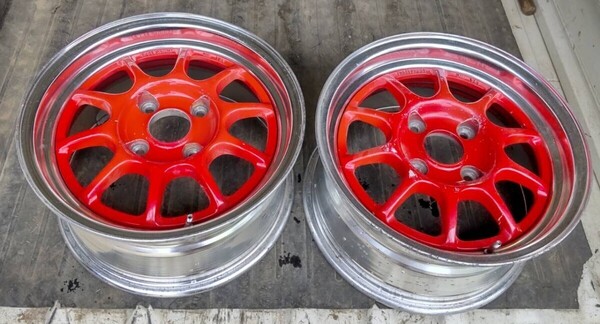 エンケイ スポーツ ENKEI SPORT RC-S 軽量 15インチホイール 7.5JJ 4穴 PCD114.3 OFF+40 2本 当時物 レア オーダーサイズ