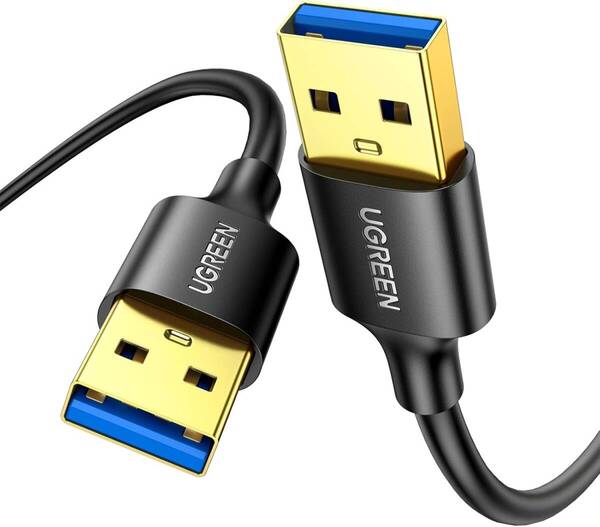 UGREEN USB 3.0 ケーブル タイプA-タイプA オス-オス 金メッキコネクタ搭載 高耐久性 USBケーブル 両端 オス 2M