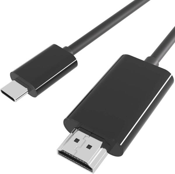 USB-C HDMI 変換ケーブル 2M|4K@30Hz 映像出力|Thunderbolt 3/4 完全対応|設定不要/在宅勤務|Type C HDMI 接続ケーブル