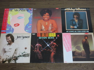 見本盤☆白ラベル=ポップス/6枚(LP)セット/CHRIS MONTAN/MICKEY THOMAS/ALCIONE/SEVEN SEAS/THE MONROES/JOHN STEWART/白ラベル=5LP