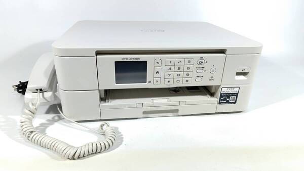 ブラザー プリンター A4インクジェット複合機 MFC-J739DN 親機のみ・子機無し FAX 電話機 Wi-Fi対応 スマホ・タブレット接続 美品!