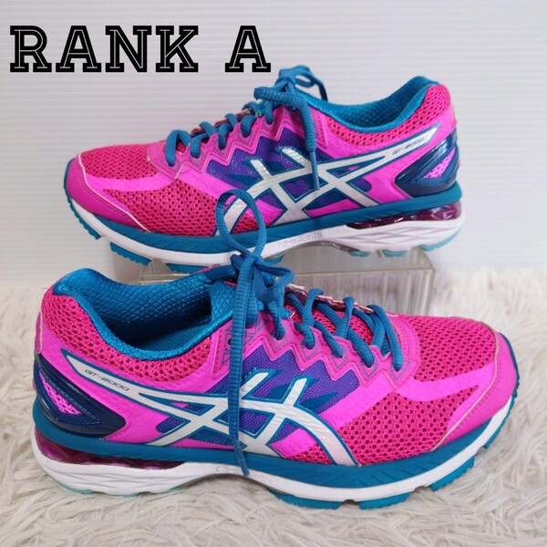 美品 asics LADY GT-2000 NEWYORK 4 アシックス スポーツシューズ スニーカー 靴 23.5cm レディース ピンク