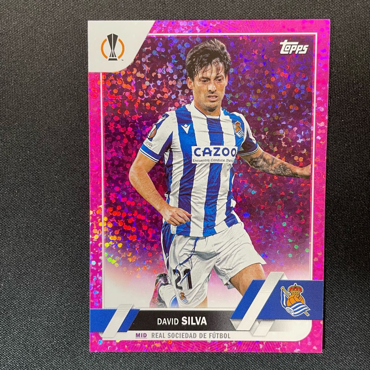 ダビド・シルバ 直筆サイン入りフォト レアル・ソシエダ David Silva David Silva Auto Gold Drip Topps