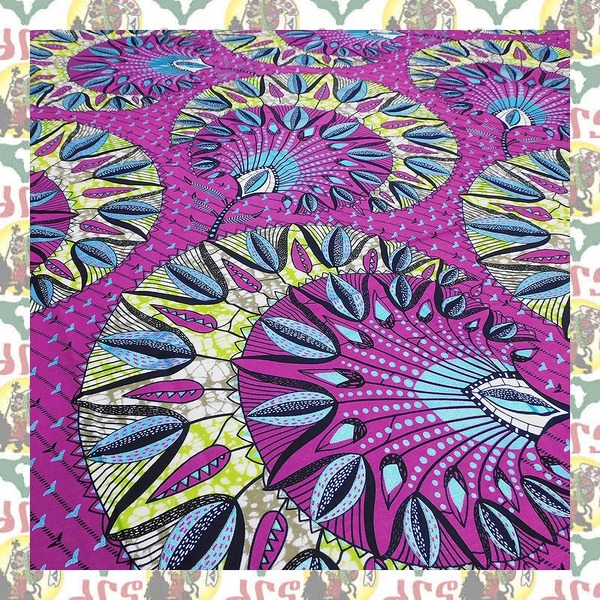 【SALE/180cm x 110cm/2ヤード】アフリカンプリント生地 barg-s16 アフリカ布 アフリカ生地 ゴールドプリント アンカラ キテンゲ