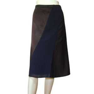 Красивая / Donna Karan DKNY Расклешенная Юбка Большой размер, размер 12, эквивалент 3L, коричневый Женские Весна Лето Нижние, тонкие, различные материалы, атлас, шифон.