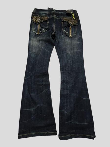 00s B.C.B.C indigo flare denim pants Y2K W33 平成