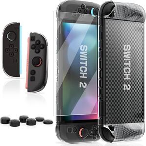 Switch 2 カバー スイッチ2 分体式設計 着脱簡単 ドック対応 全面保護 TPU+PC材質 薄型 軽量 透明 ニンテンドースイッチ 任天堂 Switch