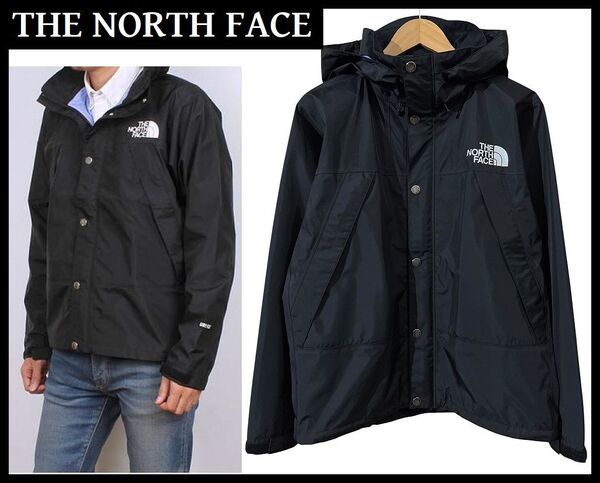 送無 美品 THE NORTH FACE ノースフェイス NP11935 GORE-TEX ゴアテックス 防水 透湿 マウンテン レインテックス ジャケット パーカー 黒 M