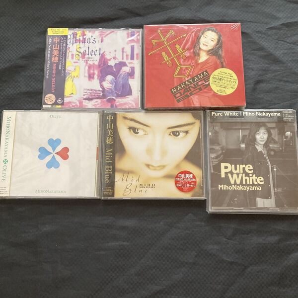5タイトルセット【送料無料】中山美穂 / OLIVE, PURE WHITE, Mid Blue, MIHO SELECT, Dance Box / CD