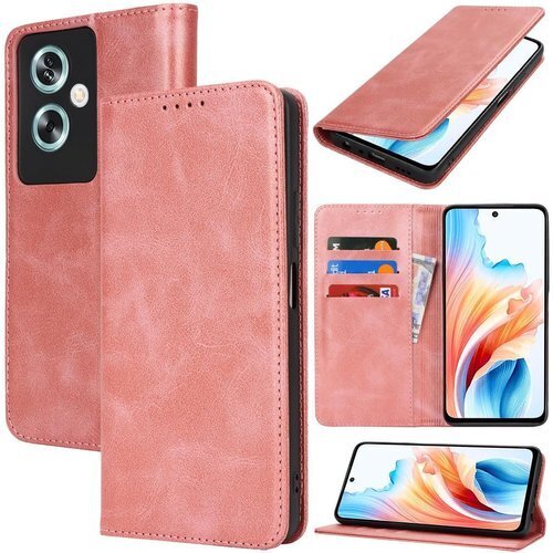 oppo a79 5g ケース 手帳型 oppo a7 カードスロット、キックスタンド レザー ローズゴールド 2894